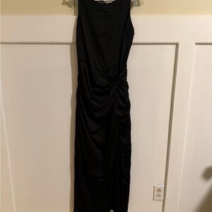 Abercrombie & Fitch Black Satin Maxi Dress